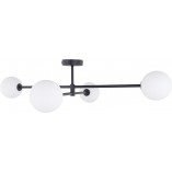 Lampa Sarius IV - Glamour z białych i czarnych kul | TK Lighting
