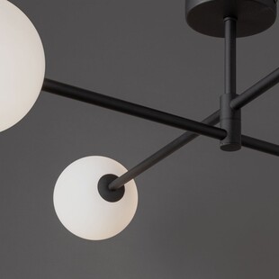 Lampa Sarius IV - Glamour z białych i czarnych kul | TK Lighting