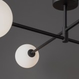 Lampa Sarius IV - Glamour z białych i czarnych kul | TK Lighting