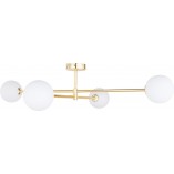 Lampa sufitowa glamour szklane kule Sarius IV 90cm biało-złota TK Lighting