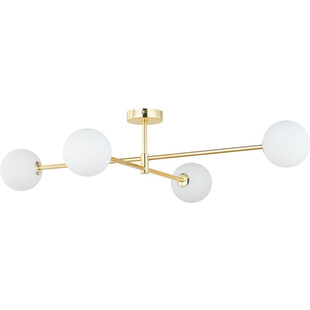 Lampa sufitowa glamour szklane kule Sarius IV 90cm biało-złota TK Lighting