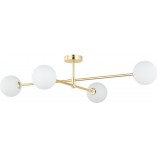 Lampa sufitowa glamour szklane kule Sarius IV 90cm biało-złota TK Lighting