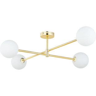 Lampa sufitowa glamour szklane kule Sarius IV 90cm biało-złota TK Lighting