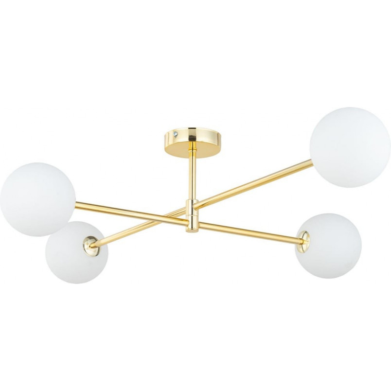 Lampa sufitowa glamour szklane kule Sarius IV 90cm biało-złota TK Lighting