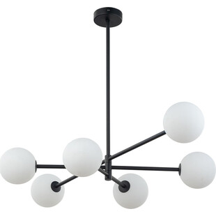 Lampa sufitowa glamour szklane kule Sarius High VI 90cm biało-czarna TK Lighting