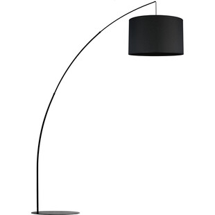 Lampa łukowa Moby czarna do salonu, sypialni czy gabinetu
