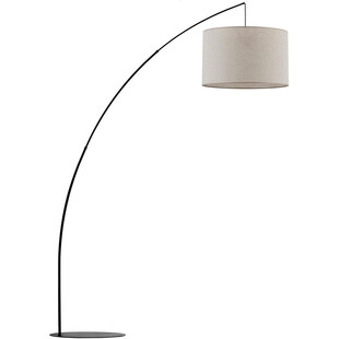 Lampa łukowa Moby szaro-beżowa do salonu, sypialni czy gabinetu