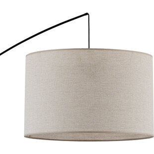 Lampa łukowa Moby szaro-beżowa do salonu, sypialni czy gabinetu