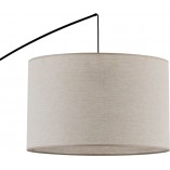 Lampa łukowa Moby szaro-beżowa do salonu, sypialni czy gabinetu
