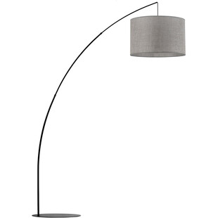 Lampa łukowa Moby szara do salonu, sypialni czy gabinetu