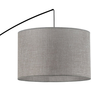 Lampa łukowa Moby szara do salonu, sypialni czy gabinetu