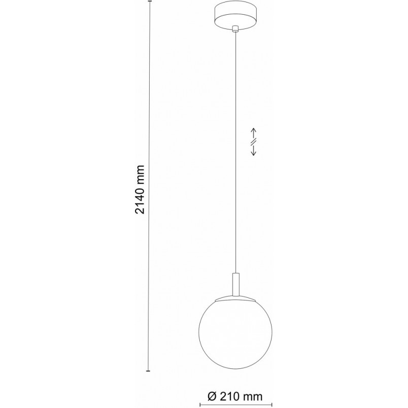 Lampa wisząca Cadix - szkło, złoto | TK Lighting