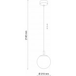 Lampa wisząca Cadix - szkło, złoto | TK Lighting