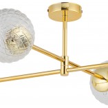 Lampa sufitowa 4 szklane kule Cadix IV 73cm przeźroczysty / złoty TK Lighting