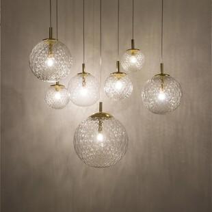 Lampa Cadix VII - Szklane kule, złoty akcent | TK Lighting