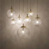 Lampa Cadix VII - Szklane kule, złoty akcent | TK Lighting