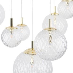 Lampa Cadix VII - Szklane kule, złoty akcent | TK Lighting