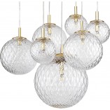 Lampa Cadix VII - Szklane kule, złoty akcent | TK Lighting