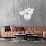Lampa Cadix VII - Szklane kule, złoty akcent | TK Lighting