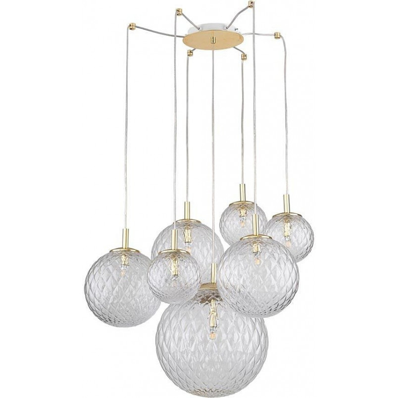 Lampa Cadix VII - Szklane kule, złoty akcent | TK Lighting