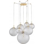 Lampa Cadix VII - Szklane kule, złoty akcent | TK Lighting