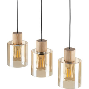 Lampa Wisząca Szklana Orson III | Bursztynowa, E27 | TK Lighting