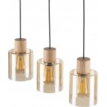Lampa Wisząca Szklana Orson III | Bursztynowa, E27 | TK Lighting