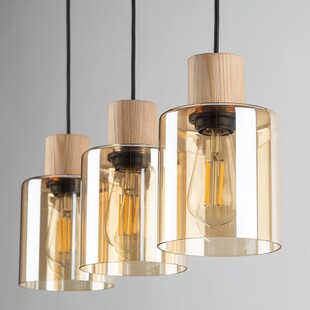 Lampa Wisząca Szklana Orson III | Bursztynowa, E27 | TK Lighting
