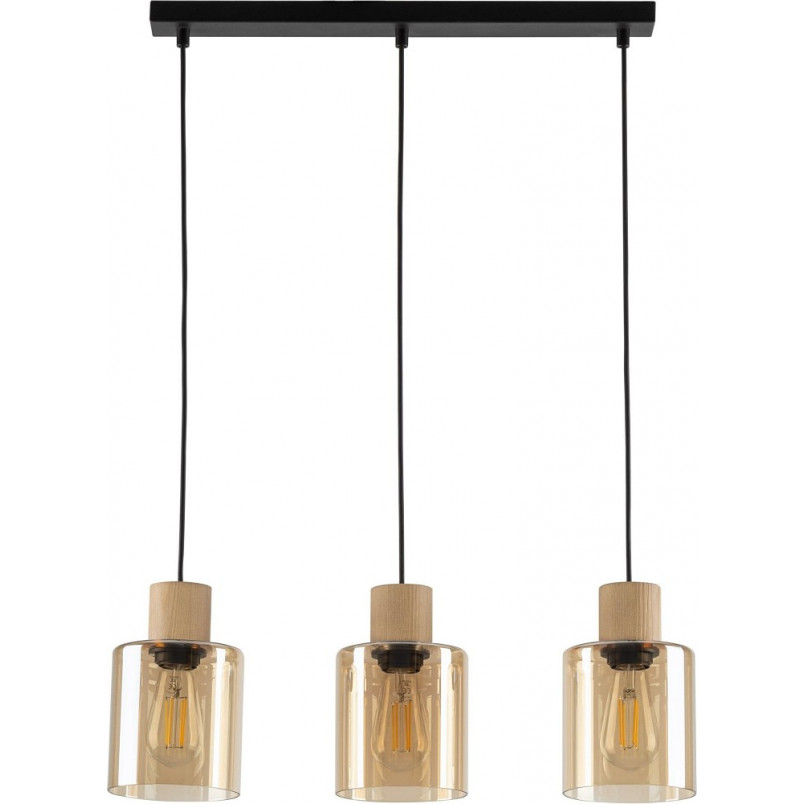 Lampa Wisząca Szklana Orson III | Bursztynowa, E27 | TK Lighting