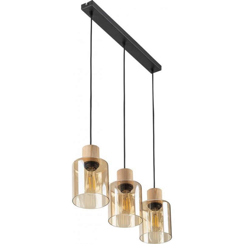 Lampa Wisząca Szklana Orson III | Bursztynowa, E27 | TK Lighting