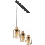 Lampa Wisząca Szklana Orson III | Bursztynowa, E27 | TK Lighting