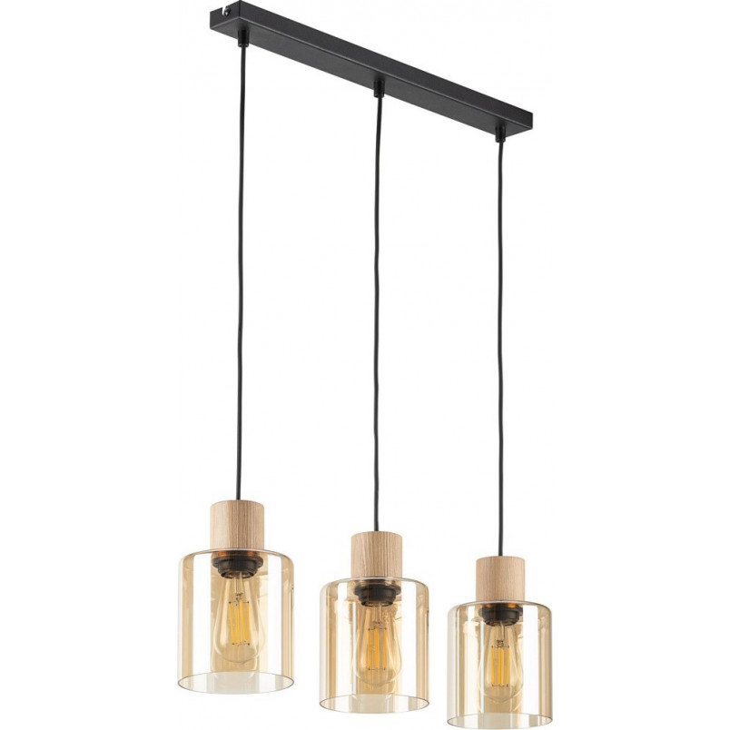 Lampa Wisząca Szklana Orson III | Bursztynowa, E27 | TK Lighting