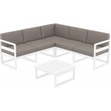 Zestaw mebli ogrodowych Mykonos XXL - Siesta | Biały/Brąz