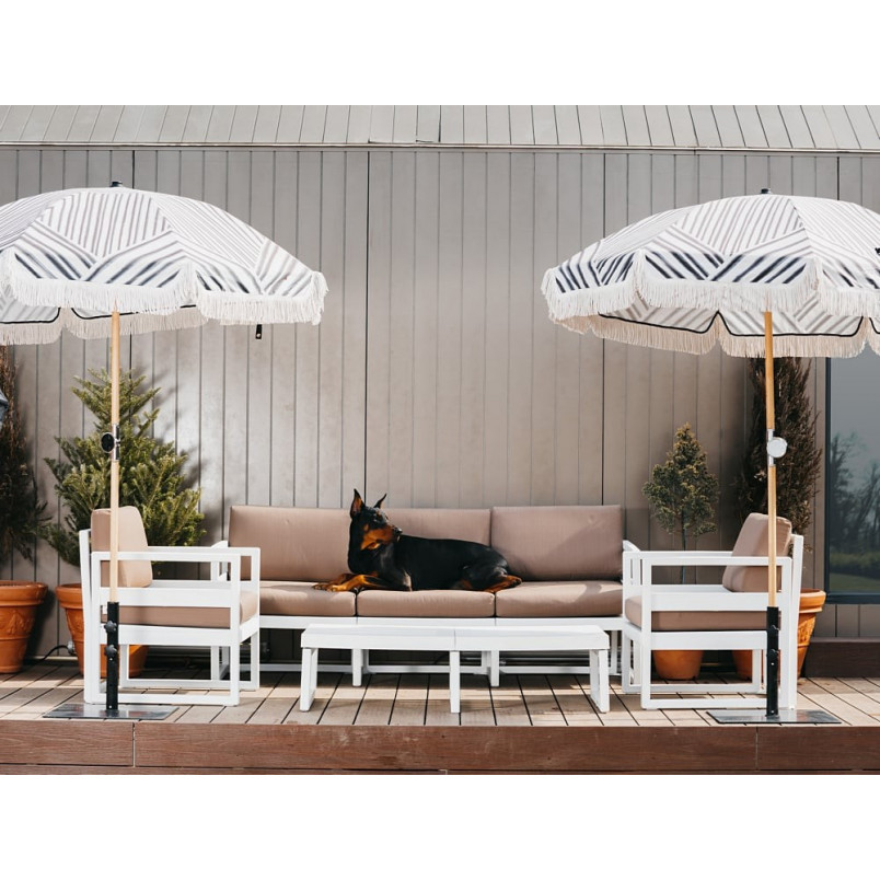 Zestaw mebli ogrodowych Mykonos XL - Siesta | Biały/Brąz