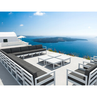 Zestaw mebli ogrodowych Mykonos XL Siesta - Jasny Szary/Czarny