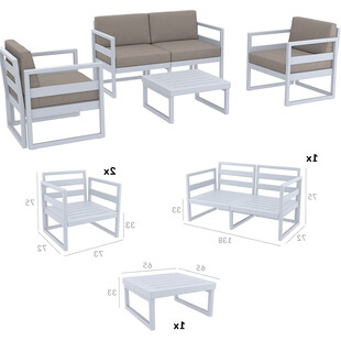 Zestaw mebli Mykonos taupe/beżowy Siesta - Komfort i styl w ogrodzie
