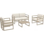 Zestaw mebli Mykonos taupe/beżowy Siesta - Komfort i styl w ogrodzie