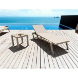 Leżak ogrodowy Pacific beżowy Siesta - Komfort i styl w Twoim ogrodzie