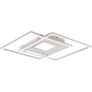 Plafon nowoczesny z pilotem Via LED 50x50cm biały mat Trio