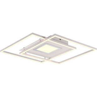 Plafon nowoczesny z pilotem Via LED 50x50cm biały mat Trio