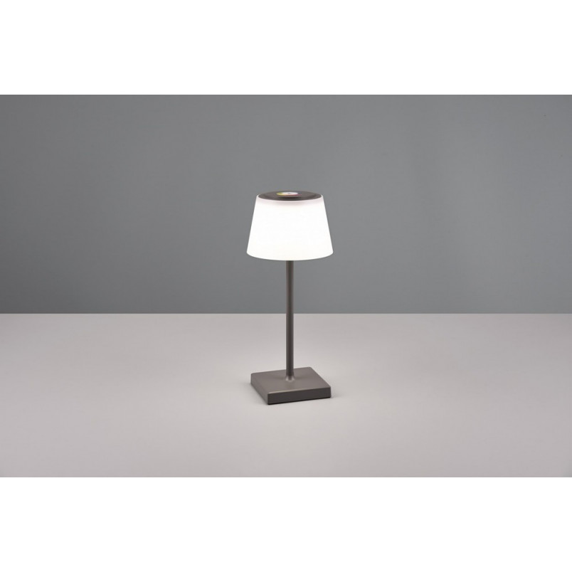 Lampa zewnętrzna na stół z usb i ściemniaczem Sanchez LED antracyt Reality
