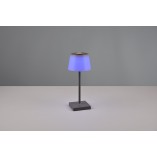 Lampa zewnętrzna na stół z usb i ściemniaczem Sanchez LED antracyt Reality