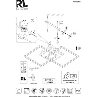 Plafon LED Giro Round | Ściemniacz, Pilot | Reality