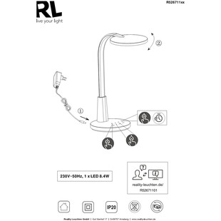 Lampa biurkowa LED Sally - Nowoczesny design | Reality