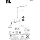 Lampa biurkowa LED Patty z zegarem i budzikiem | Reality