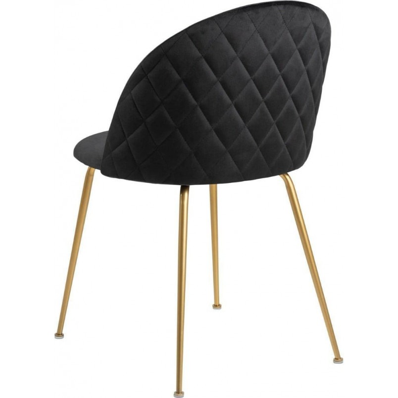 Krzesło Actona Louise czarne ze złotymi nogami | Elegancki design