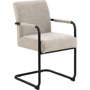 Krzesło fotelowe na płozie Adele beżowe Actona