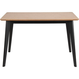 Stół prostokątny loft Roxby 120x80cm naturalny / czarny Actona