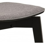 Krzesło drewniane Actona Roxby | Szary/Czarny - Stylowy Design