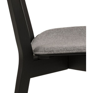 Krzesło drewniane Actona Roxby | Szary/Czarny - Stylowy Design